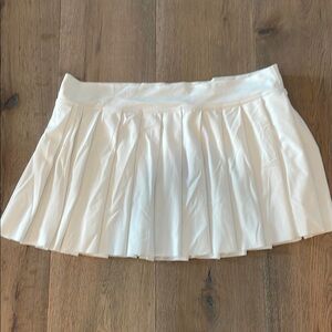 White Pleated Skirt